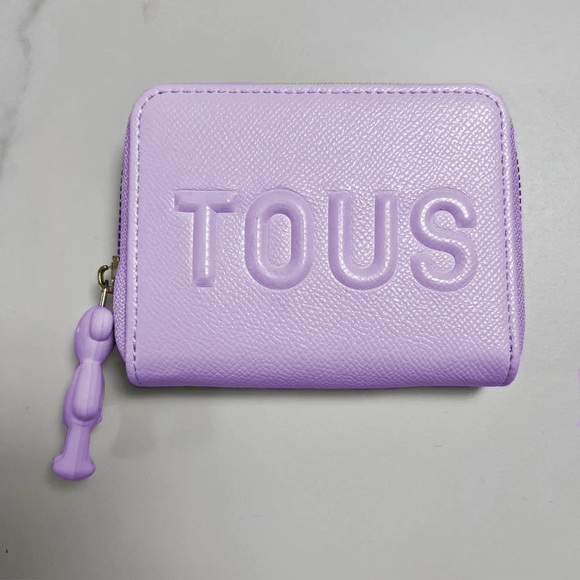 Tous Lavender Wallet with Bear Charm - Picture 1 of 5